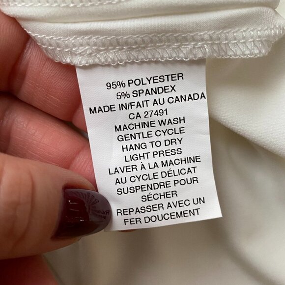 BRIAN Bailey New Ivory V-Neck Poncho Tunic Small - Picture 7 of 7